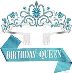 "Birthday Queen" Sash & Crystal Tia