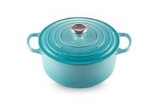 Le Creuset Signature Enamelled Cast Iron Round Casserole Dish With Lid, 26 cm, 5.3 Litre, Teal, 21177261702430