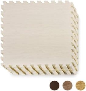 Yes4All Interlocking Exercise Foam Mats – Cover 24, 48 & 120 SqFt (Multi-Color) (I. 24 Square Feet (12 Tiles) - Light Walnut Wood)