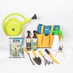 UGAOO Premium Gardening Tool Kit | 11 Pcs | Tool Bag, Cultivator, Weeder, Trowel, Khurpi, Spray Pump, Watering Can, Vermicompost, Plant Tonic, Neem Guard, Pruner | Gardening Tool Set for Home & Garden