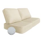 BNCKTRD Outdoor Deep Seating Cushion Set of 2 Upgrade Material Chair Loveseat Bench Glider Replacement for Patio Furniture Set of 2, Seat 24 x 24; Back 24 x 18 (Set of 2 Seats,2 Backs)