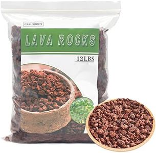 CARURBODY Red Lava Rocks for Plants -100% Pure Volcanic Rock No Dyes or Chemicals-Best Lava Stones Top Dressing for Cacti Succulents Plants,Bonsai-12LBS
