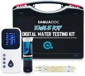 Digital Water Testing Kit - Digital Hot Tub Water Tester for Pool - Digital Chlorine Tester for Pool by AquaDoc with Water Analyzer and Test Strips