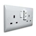 Decoralin 4 Pack Socket Switch Cover Guard Caps Prevents Kids or Accidental On Off Switching Whilst Allowing Easy Access for Intentional Switching (White)