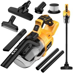 Cordless Vacuum for De-Walt 20V Battery, 5 in 1 Handheld Electric Vacuum Cleaner with 500W Powerful Motor, 46 CFM Portable Hand Vacuum with Filtration HEPA for Floor, Carpet, Car (Not include Battery)