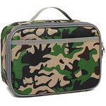 FlowFly Kids Lunch Box Insulated Soft Bag Mini Cooler Back to School Thermal Meal Tote Kit for Girls, Boys, Forest Camo