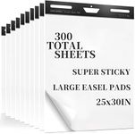 GACEMIU Sticky Easel Pad,30 Sheets/Pad, Super Sticky Flip Chart Paper-10 pads,25 in x 30 in
