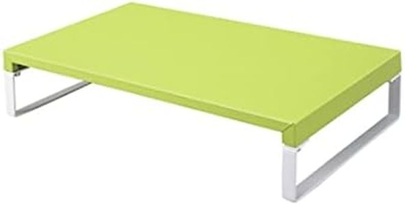 LIHIT LAB Desktop Stand, Sturdy Steel Stand for Laptop/Computer Monitor, 9.8 x 15.4 x 3.1 inches, Yellow Green (A7330-6)