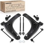 A-Premium 8Pcs Front Suspension Kit Lower Control Arm and Ball Joint Assembly Tie Rod End Sway Bar Link Compatible with Mitsubishi Lancer 2009-2013/2015-2017 Outlander 2007-2013