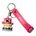 DGSELL CREATIONS Cartoon Bear Keychain, Cute Doll Pendant with Cake Design, Gift Set (Cake Bear)