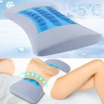 Vamorry Gel Lumbar Support Pillow for Bed Relief Lower Back Pain - Cooling Memory Foam Back Pillow for Sleeping - Waist Sleep Cushion for Side&Back Sleepers - Wedge Bolster Pillow [US. Patent Design]