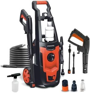 Mecano Ultra Flow High Pressure Washer, 1550 Watts, 120 Bars, 6.5L/Min Flow Rate, 5 Meters Outlet Hose,Upright Design with Wheel, Free Turbo Nozzle for Car, Bike and Home Cleaning Purpose