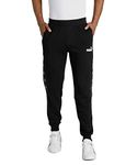 Puma Men's Regular Fit Polyester Track Pant (84738801 + XL_Black_XL)