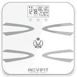 INEVIFIT Body-Analyzer Scale, Highly Accurate Digital Bathroom Body Composition Analyzer, Measures Weight, Body Fat, Water, Muscle, BMI, Visceral Levels & Bone Mass for 10 Users. Includes Batteries