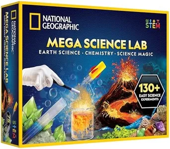 National Geographic Mega Science Lab - Science Kit for Kids with 130+ Easy Experiments, Featuring Earth Science, Chemistry Set, and Science Magic STEM Projects for Boys and Girls (Amazon Exclusive)