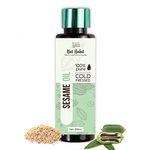 Nat Habit Cold Pressed 100% Pure Sesame Oil for Skin & Hair, Fresh from our Ayurvedic Kitchen, Zero Preservatives, Body Massage Oil and Hair Oil (30ml)