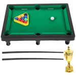 SUPVOX Miniature Pool Table Game for Kids Portable Desktop Billiards Set with Toy Trophy Interactive Small Tabletop Game for Family and Parent-Child Fun