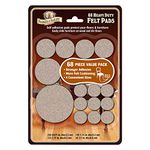 Parker & Bailey Felt Pads - 68 Heavy Duty Felt Sliders/Bumpers to Protect Floors & Furniture. Easily Slide Furniture on Hardwood Floors, Laminate Wood or Protect Furniture Feet, Assorted Sizes