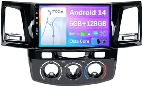 BXLIYER - 6G+128G - Android 12 IPS Car Stereo For Toyota Fortuner Hilux Revo Vigo (2004-2014) - Wireless CarPlay/Android Auto - Camera & MIC - 9 Inch 2 Din -DSP Steering Wheel DAB Fast-boot 360-Camera