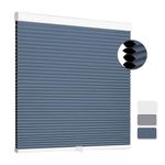 SUNFREE Blue Blackout Cellular Shades Cordless Window Shades and Blinds Honeycomb Shades for Window and Door, Home and Office, 24 x 36 inch