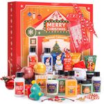 2024 Advent Calendar- 24 Days of Christmas Countdown Calendar with Hand Cream, Bubble Bath, Body Butter, Mirror, Earrings, Santa Hat, Beauty Skincare Bath and Body Gift Set, Christmas Gifts for Women