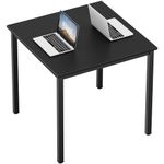 Need Small Square Dining Table- 31-1/2'' Sturdy and Heavy Duty Writing Desk for Small Spaces and Writing Table Desk Breakroom Table, Black Color