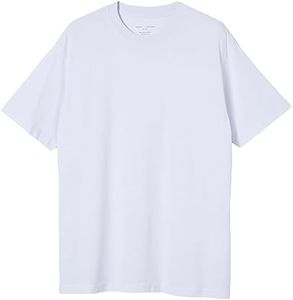 Zmart Australia Adult 100% Cotton T-Shirt Unisex Men's Basic Plain Blank Crew Tee Tops Shirts, White, M