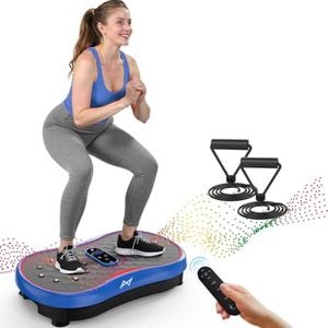 AXV Vibration Plate Fitness Platform Exercise Machine Vibrating Shaking Full Body Shaker Workout Vibrate Stand Shake Board Sport for Weight Loss Fat Burner for Gym Home Office