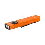 OLIGHT Arkfeld Pro Class1 1300 Lumens Rechargeable EDC Torch with UV LED, Green Beam and White Light, Anti-Slip Grip, Super-Thin Build Flat with Two-Way Pocket Clip for Outdoors, Emergency (Orange)