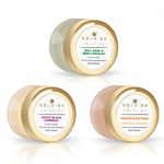 Nourish Mantra Mask Mini Trio Face Care Kit | Holy Basil & Neem Vardaan Mud Mask, Exotic Black Turmeric Mud Mask, Orange & Saffron Avanda Glow Mask | for Glowing Skin (12g each)