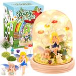 TopDollo Fairy Terrarium Crafts Kit for Kids,Make Your Own Night Light Arts and Crafts for Kids Age 4-6,6-8,Fun Activity for Kids Birthday Gifts for 3-12 Year Old Girls