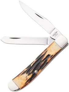 BEAR & SON - MANUAL - 3.25" - Clip Point, Spey - 440 Stainless Steel - Stag Bone - High Carbon Stainless Steel - 554