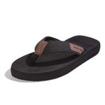 FITORY Men's Flip Flops Thongs Lightweight Sandals Comfy Summer Shoes for Beach/Pool Size 6-12 (Black 10 UK)