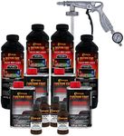 Custom Coat Dakota Brown 1 Gallon Urethane Spray-On Truck Bed Liner Kit with Spray Gun and Regulator - Easy Mixing, Shake, Shoot It - Durable Textured Protective Coating, Prevent Rust - Car, Auto