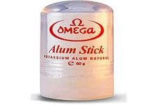 2 OMEGA ALUM STICK Potassium Alum Natural, Facial Toner, After Shave, Deodorant