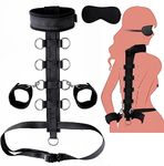 Bed Bondage Restraints Sex Adult,BDSM Sex Handcuffs Bed Restraint Straps for Couples, Bed Sex Bondage Romance Straps for Couple,Sexy Toys Set with Adjustable Wrists Ankle Cuffs Sweater Yoga H64