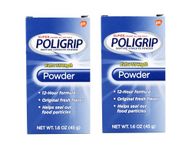 Super Poligrip Denture Adhesive Powder, Extra Strength 1.6 oz (Pack of 2)