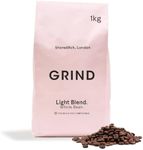Grind Light Blend Specialty Coffee Beans – 1kg Bag – Light Roast – Suitable for All Coffee Machines – 100% Arabica – Barista Quality – Ethically Sourced – Locally Roasted in UK