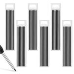 36Pcs Pencil Refills for Carpenter Pencils, 2.8mm Solid Refills Compatible with Tracer/Pica Pencils, Long Head Deep Hole Marker Pencil Lead Refills for Woodworking, Construction Bencil (Black