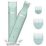 Rechargable Bikini Trimmer Women Body Hair Trimmer Painless Pubic Hair Trimmer for Women Bikini Arms Legs Underarms Lady Shaver for Women,Replaceable Snap-in Ceramic Blades,IPX7,Wet and Dry Use