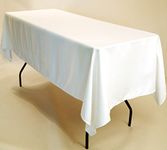 10 x White 70"x 108" Rectangular Tablecloth Feet Exhibitions Trestle Party Reception Banquet Venue