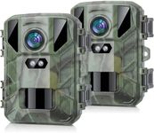 Mini Trail Cameras 2Pack 24MP 1080P Game Camera with Fast 0.2s Motion Activated, Clear 65ft Night Vision Waterproof for Hunting, Wildlife Deer Cam