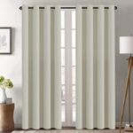 H.VERSAILTEX Blackout Curtain for Living Room Thermal Insulated Window Treatment Curtain Extra Long 108 inch Length Energy Saving Solid Grommet Blackout Drape, One Panel, Pale Oak, 52" W x 108" L