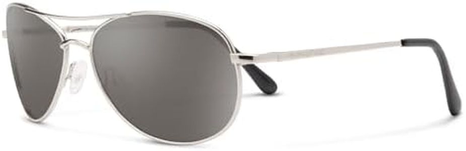 Suncloud Patrol Polarized Sunglasses – 100% UV Protection – Comfortable Fit, Trendy Design – for Men & Women – Silver + Polarized Gray Lenses