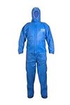 keep Type 5/6, 50 gram, Breathable SMS Disposable Overalls for Men, Women | Chemical Protection Coveralls Hazmat Suit | Industrial Safety Overalls Mens Workwear (Blue, M)