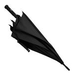 Uzi Fiberglass Tactical Automatic Umbrella, Windproof, Carbide Tip (easily breaks glass), Self Survival, Large, Light, Strong, Portable, Travel, Golf, for Men and Women