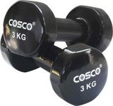 Cosco fine Hexagonal Vinyl Dumbbells pair of 3kg