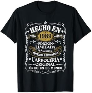 35 Cumpleaños 35 Años Hombre Hecho en 1989 Vintage Regalo Camiseta