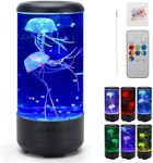 Jellyfish Lamp, 18LED 7-Color Changing Light with 5 Levels Brightness Jellyfish Aquarium fish lamp Home decor, children's birthday gift, men's and women's holiday gift, relaxing mood atmosphere