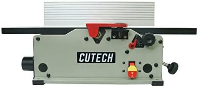 Cutech 40160HB 6-Inch Spiral Cutterhead Benchtop Jointer with 12 Tungsten Carbide Inserts, teflon Coated Tables, and 2-1/2-Inch Dust Port (Gray, 6 inch)